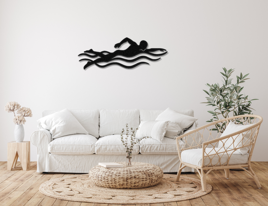 Swimmer Metal Wall Art