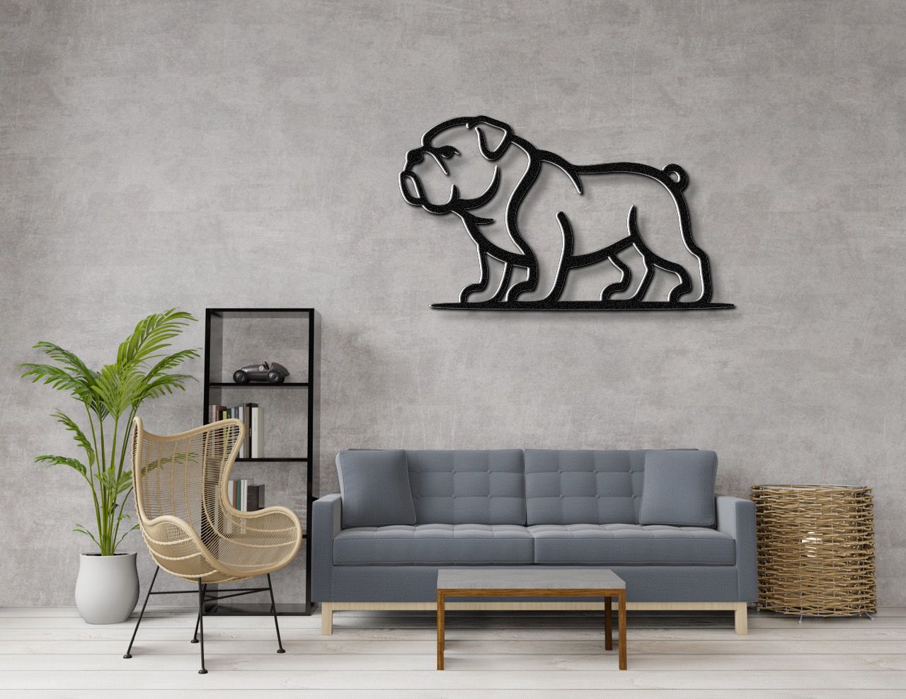 Bulldog Metal Wall Art