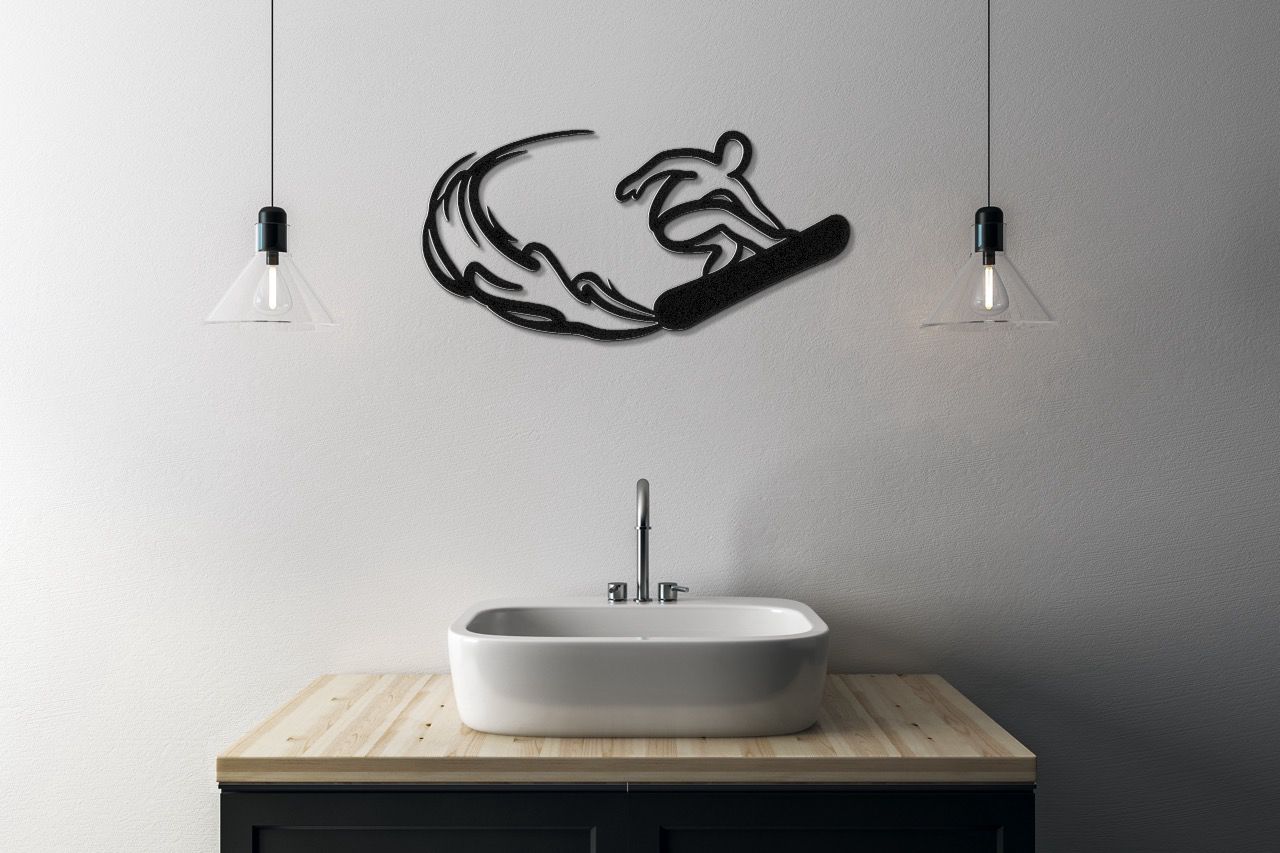 Snowboarding Metal Wall Art