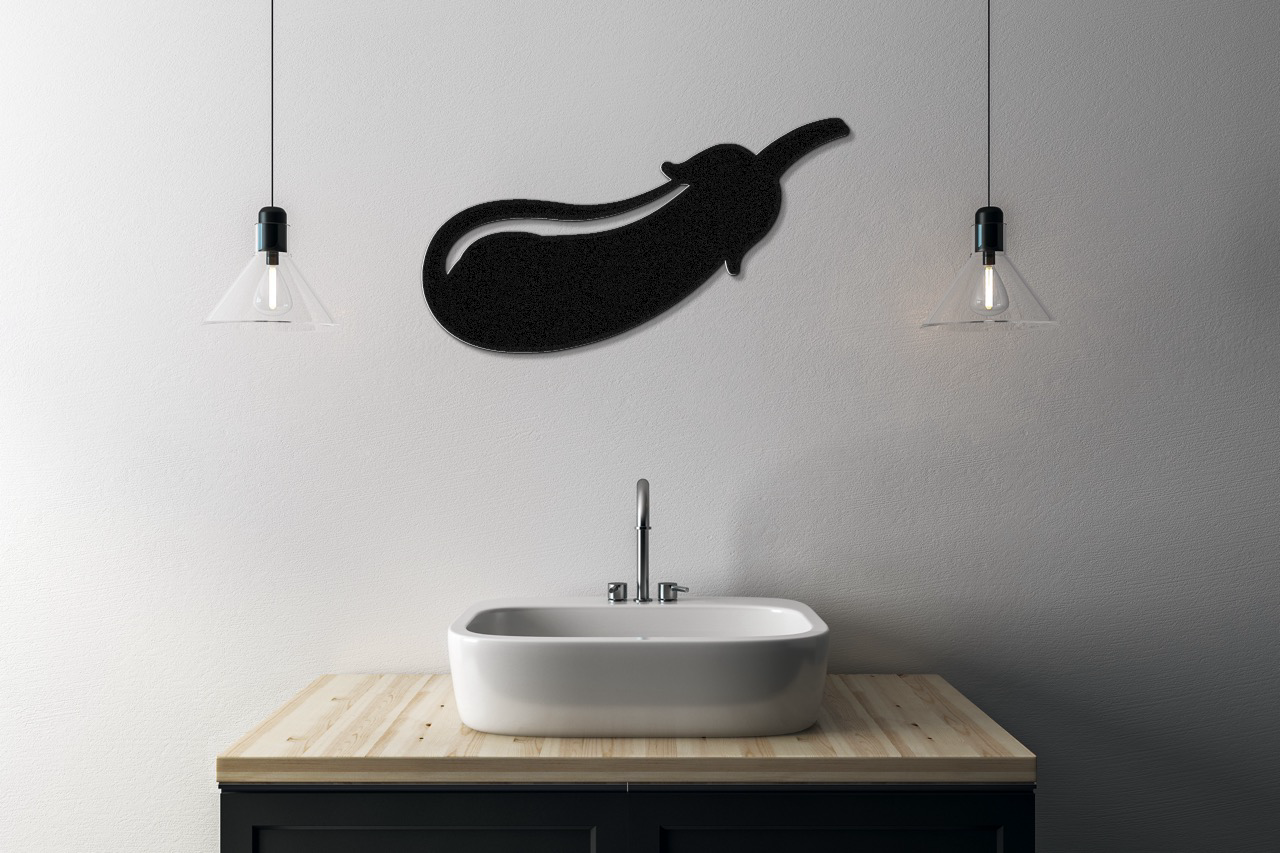 Eggplant Metal Wall Art