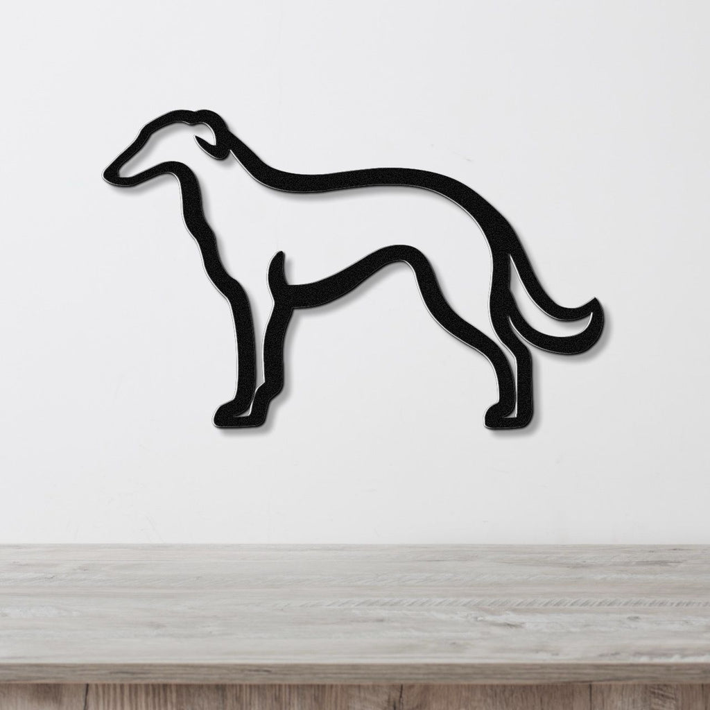 Borzoi Dog Metal Wall Art