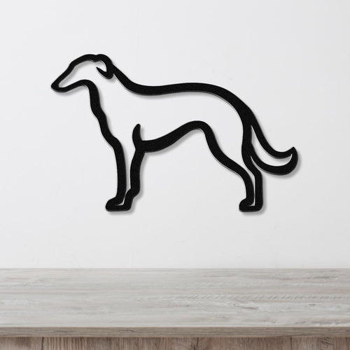 Borzoi Dog Metal Wall Art