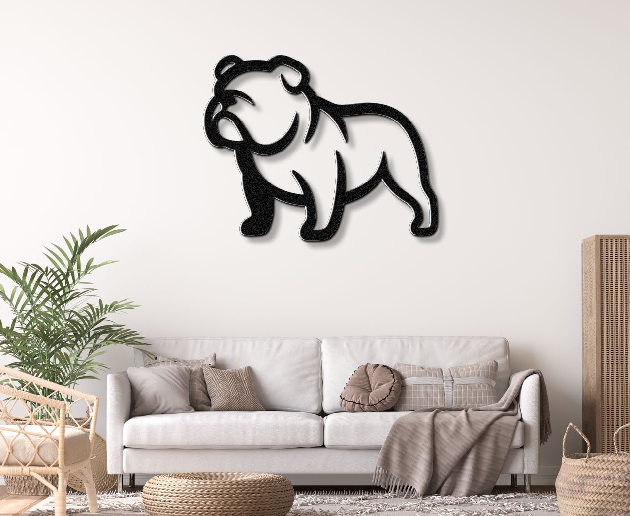 Bulldog Metal Wall Art