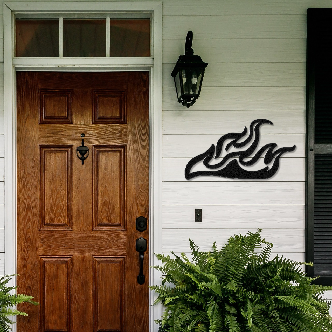 Abstract Fire Metal Wall Art