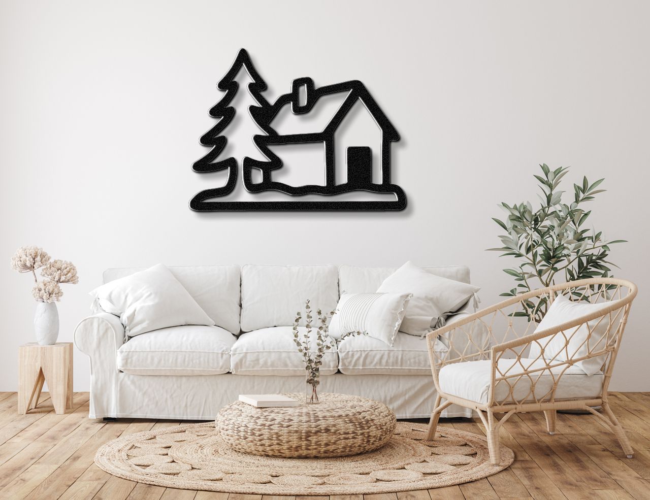 Mountain Cabin Metal Wall Art