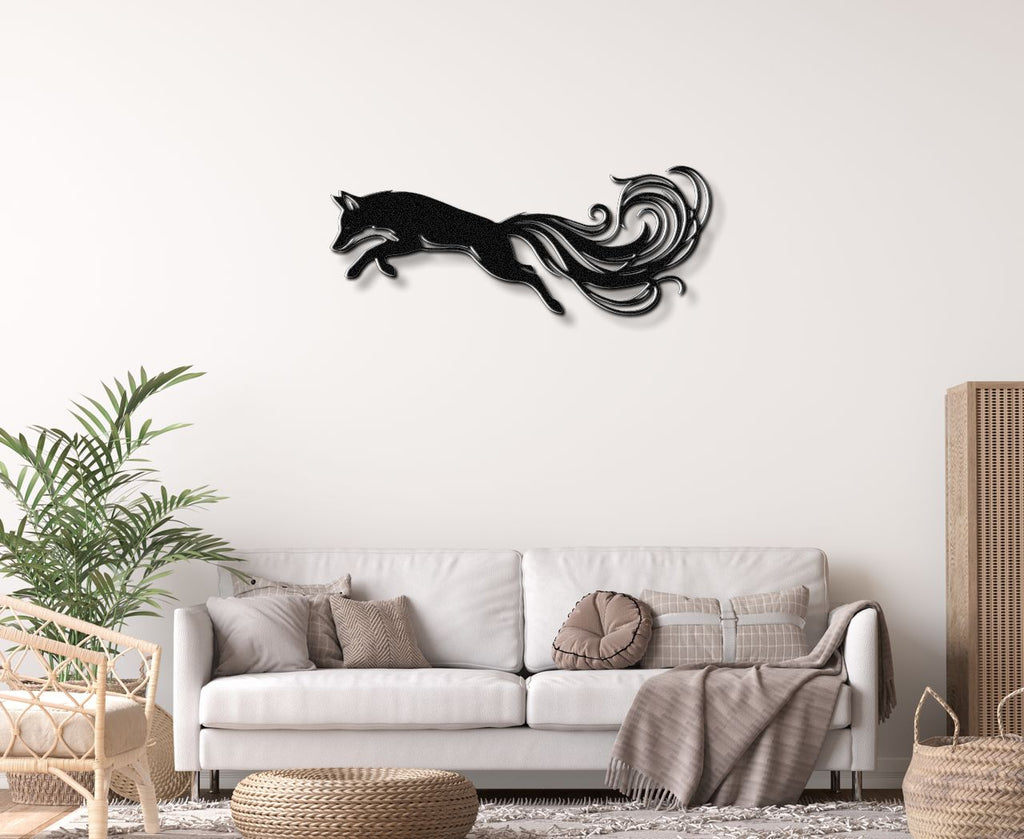 Sneaky Fox Metal Wall Art