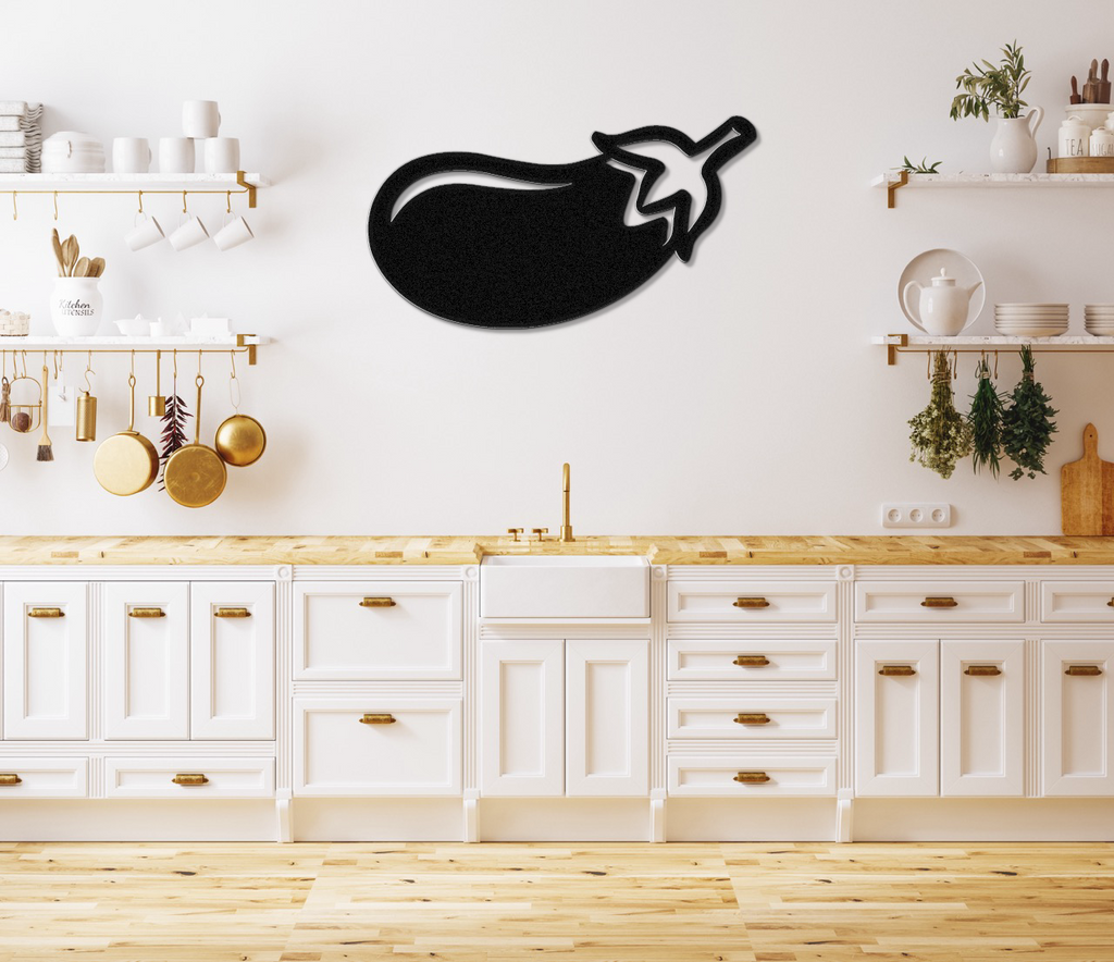 Eggplant Metal Wall Art
