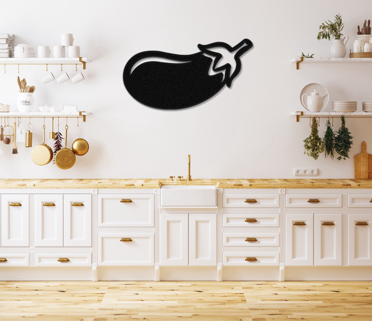 Eggplant Metal Wall Art