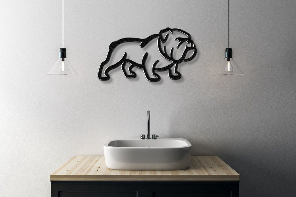 Bulldog Metal Wall Art