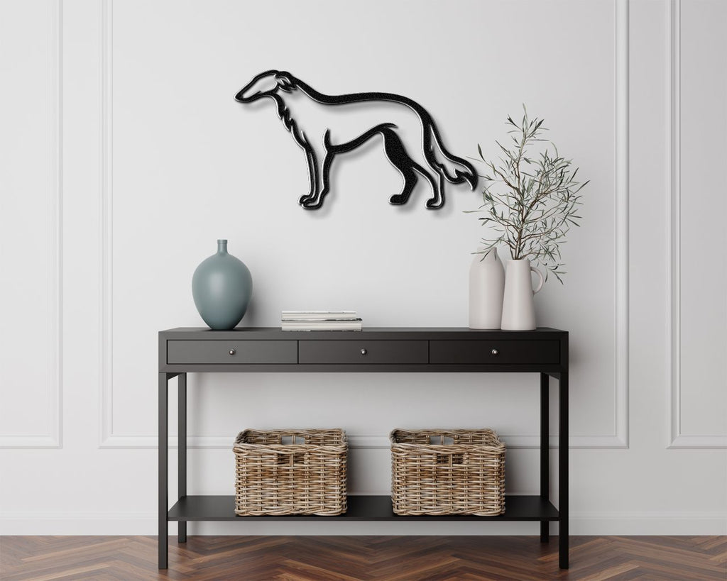 Borzoi Dog Metal Wall Art