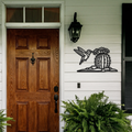 Hummingbird and Barrel Cactus Metal Wall Art
