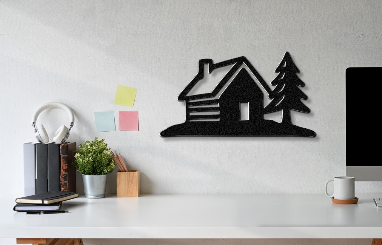 Mountain Cabin Metal Wall Art