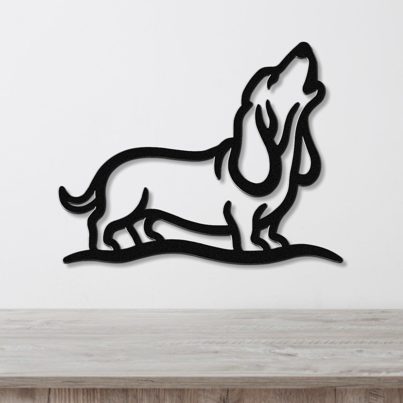 Basset Hound Metal Wall Art