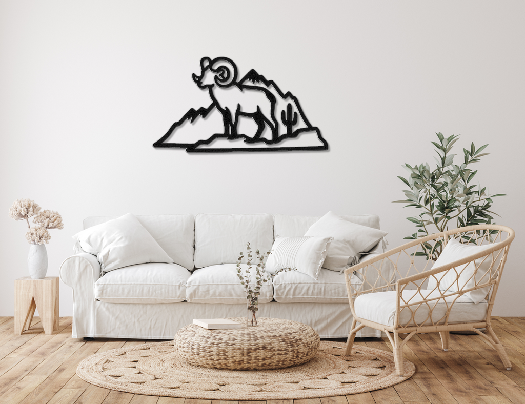 Desert Bighorn Sheep Metal Wall Art