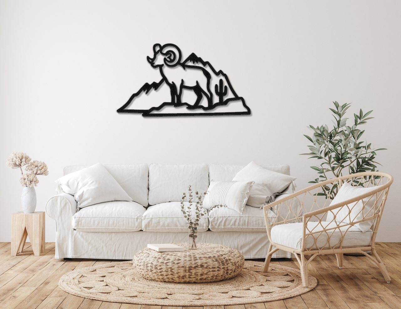 Desert Bighorn Sheep Metal Wall Art