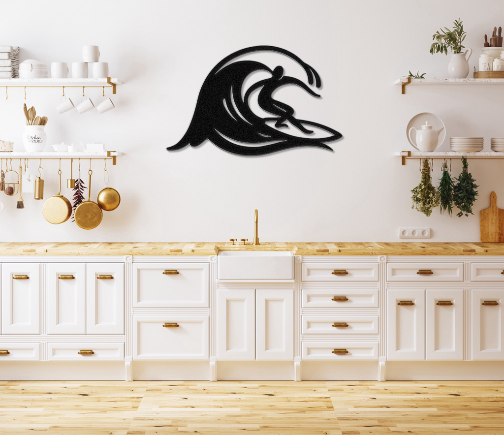 Surfer Metal Wall Art
