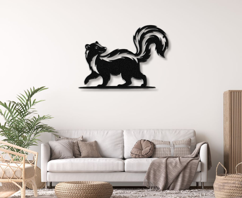 Sneaky Skunk Metal Wall Art