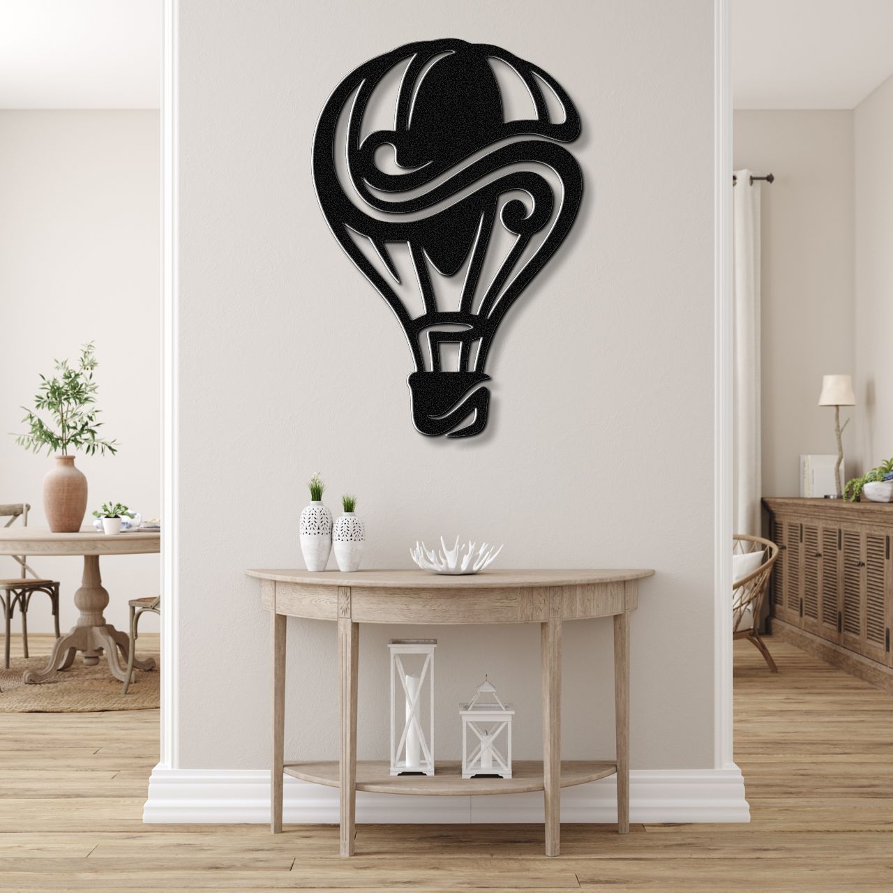 Hot Air Balloon Metal Wall Art