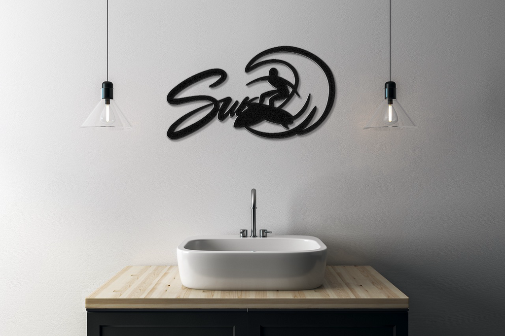 Surfer Metal Wall Art