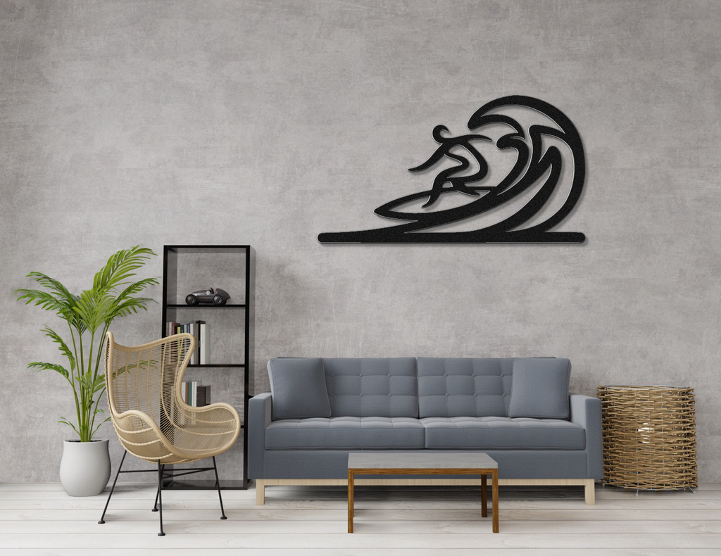 Surfer Metal Wall Art