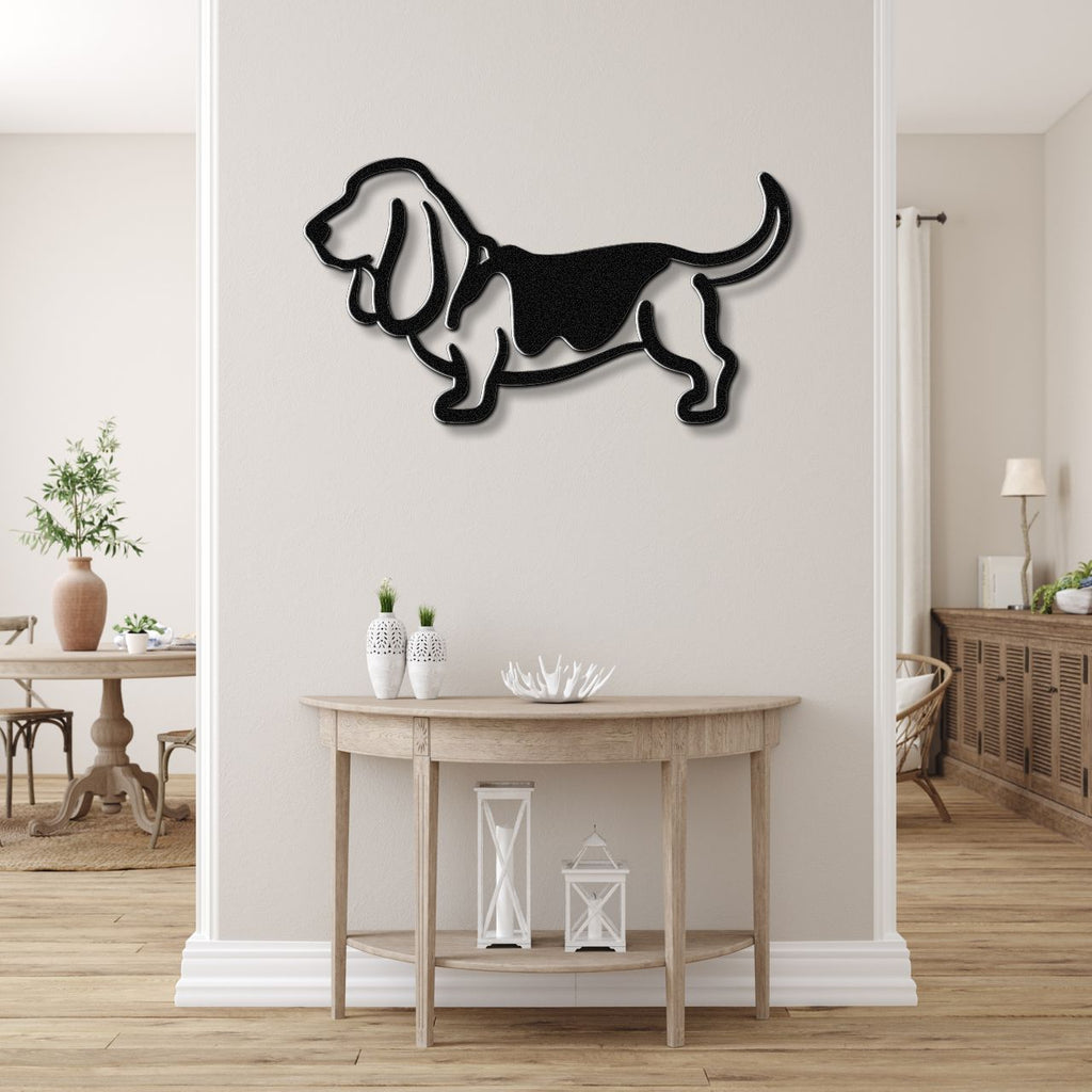 Basset Hound Metal Wall Art