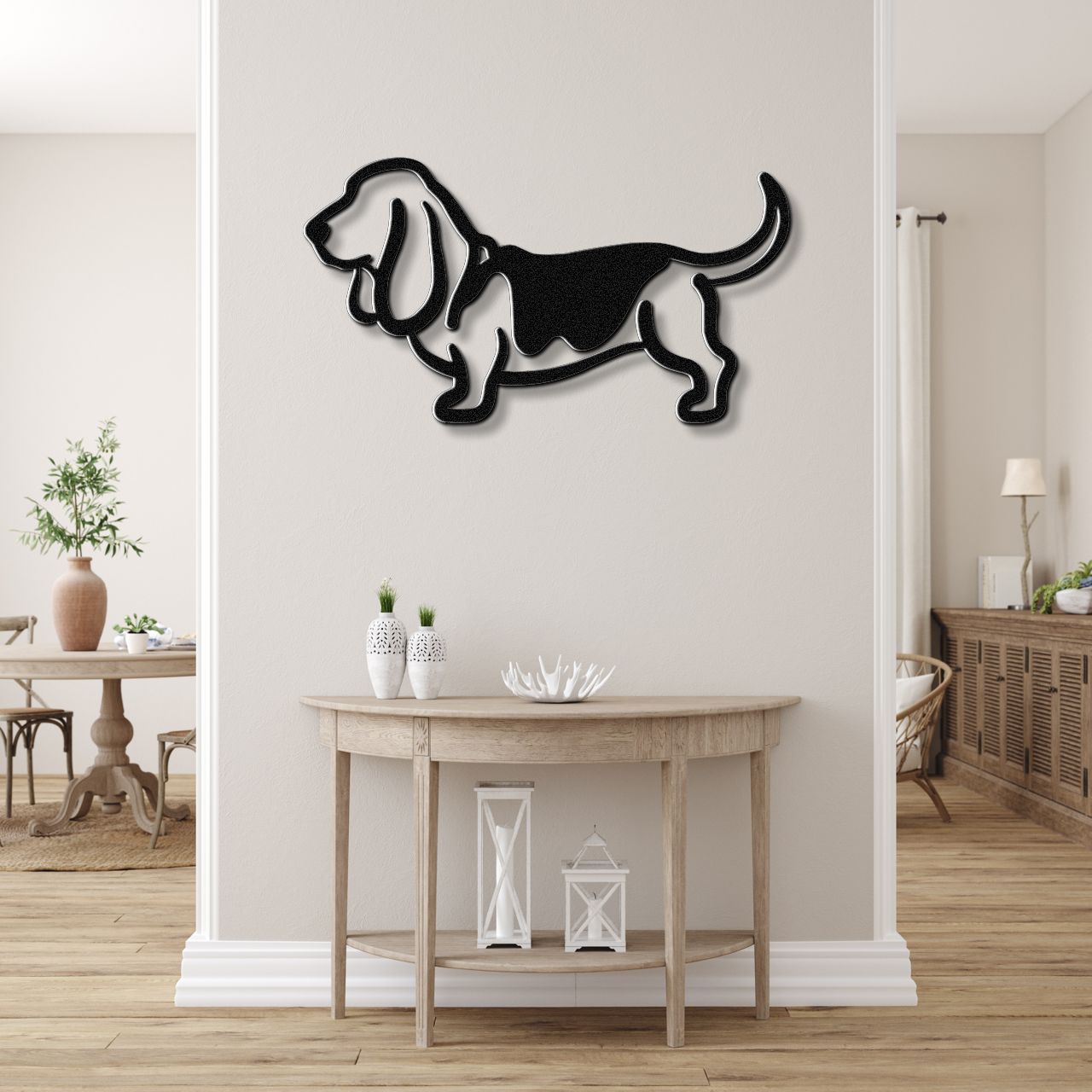 Basset Hound Metal Wall Art