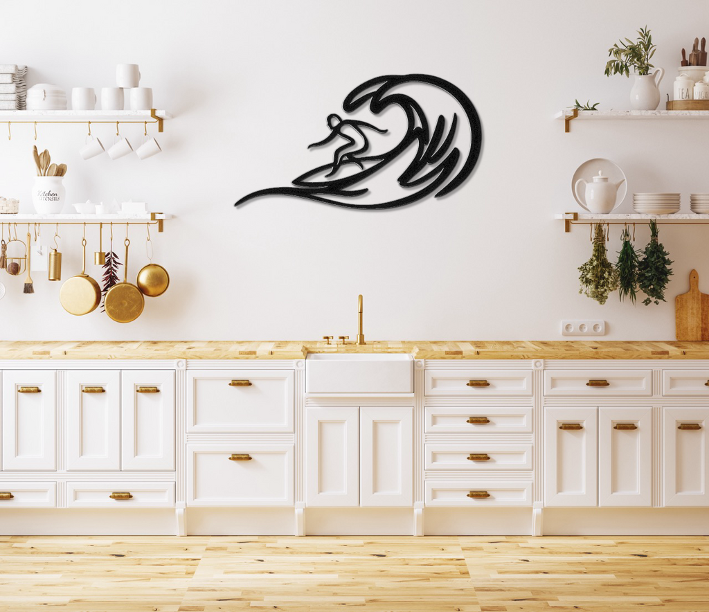 Surfer Metal Wall Art