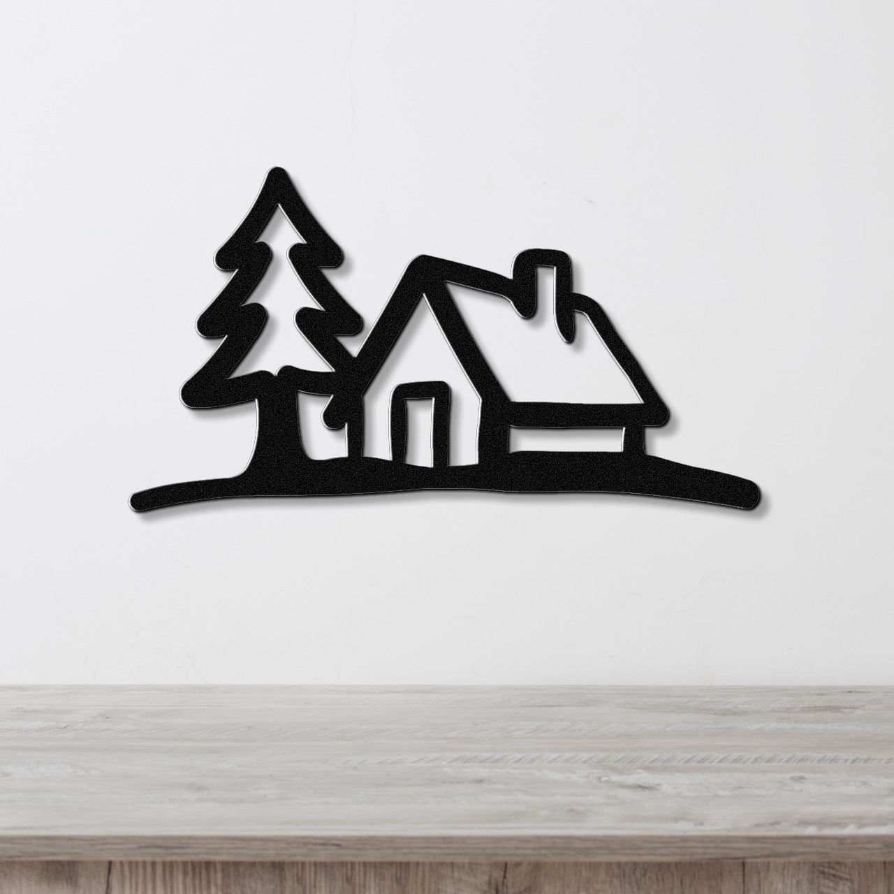 Mountain Cabin Metal Wall Art
