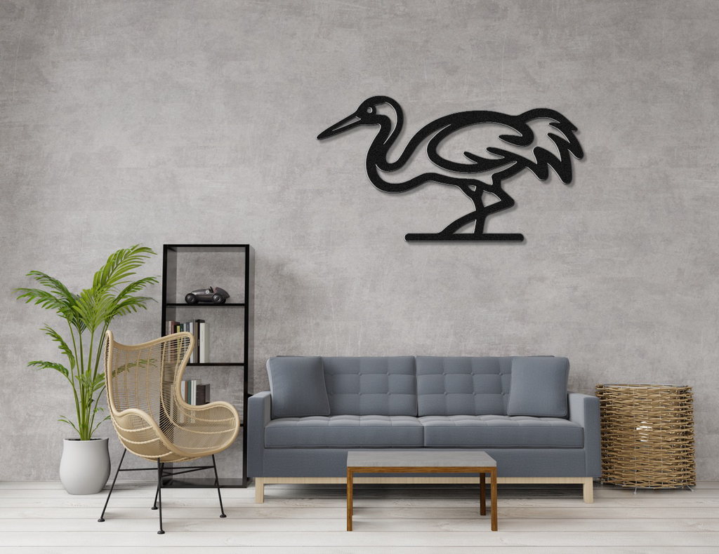 Crane Metal Wall Art