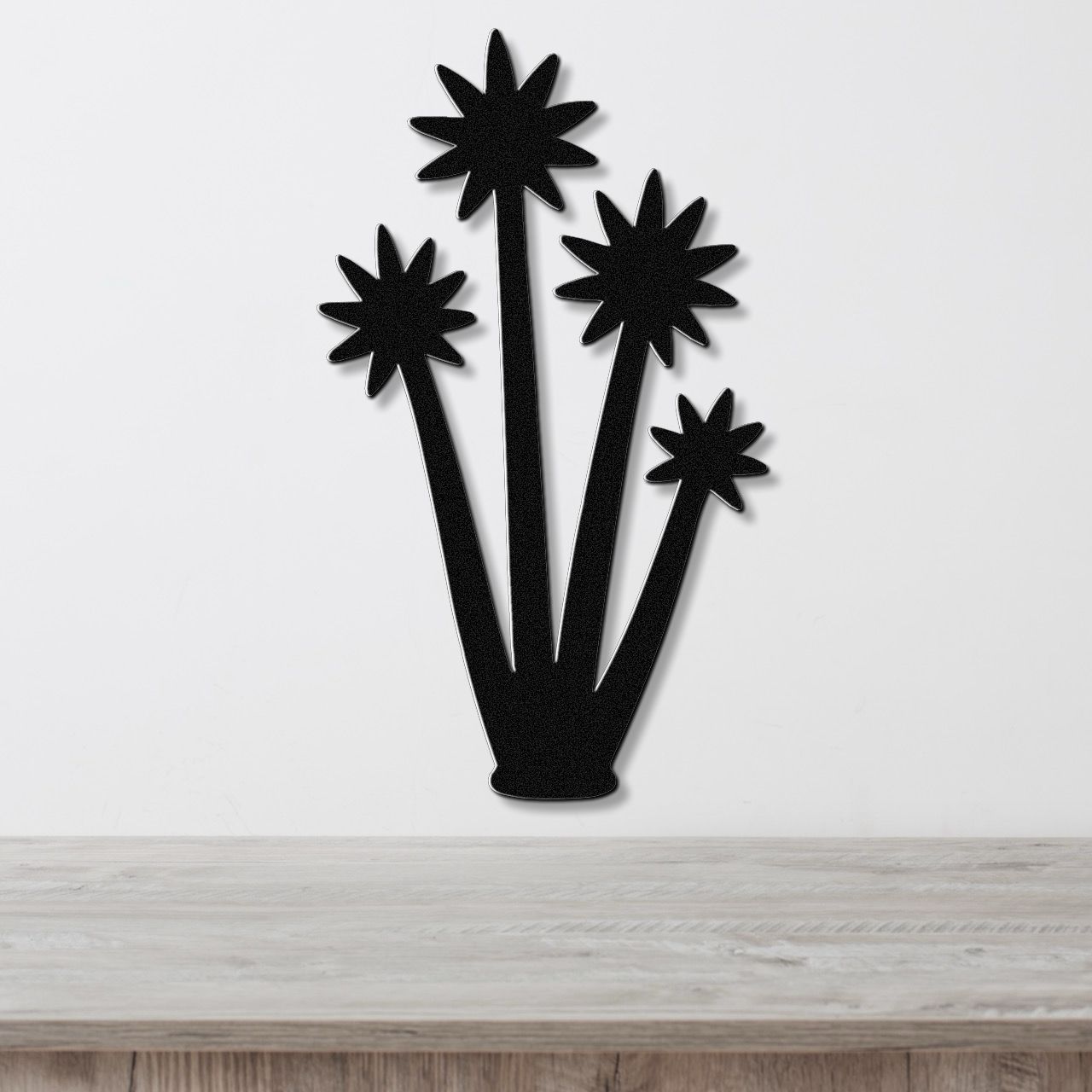Tall Yucca Metal Wall Art