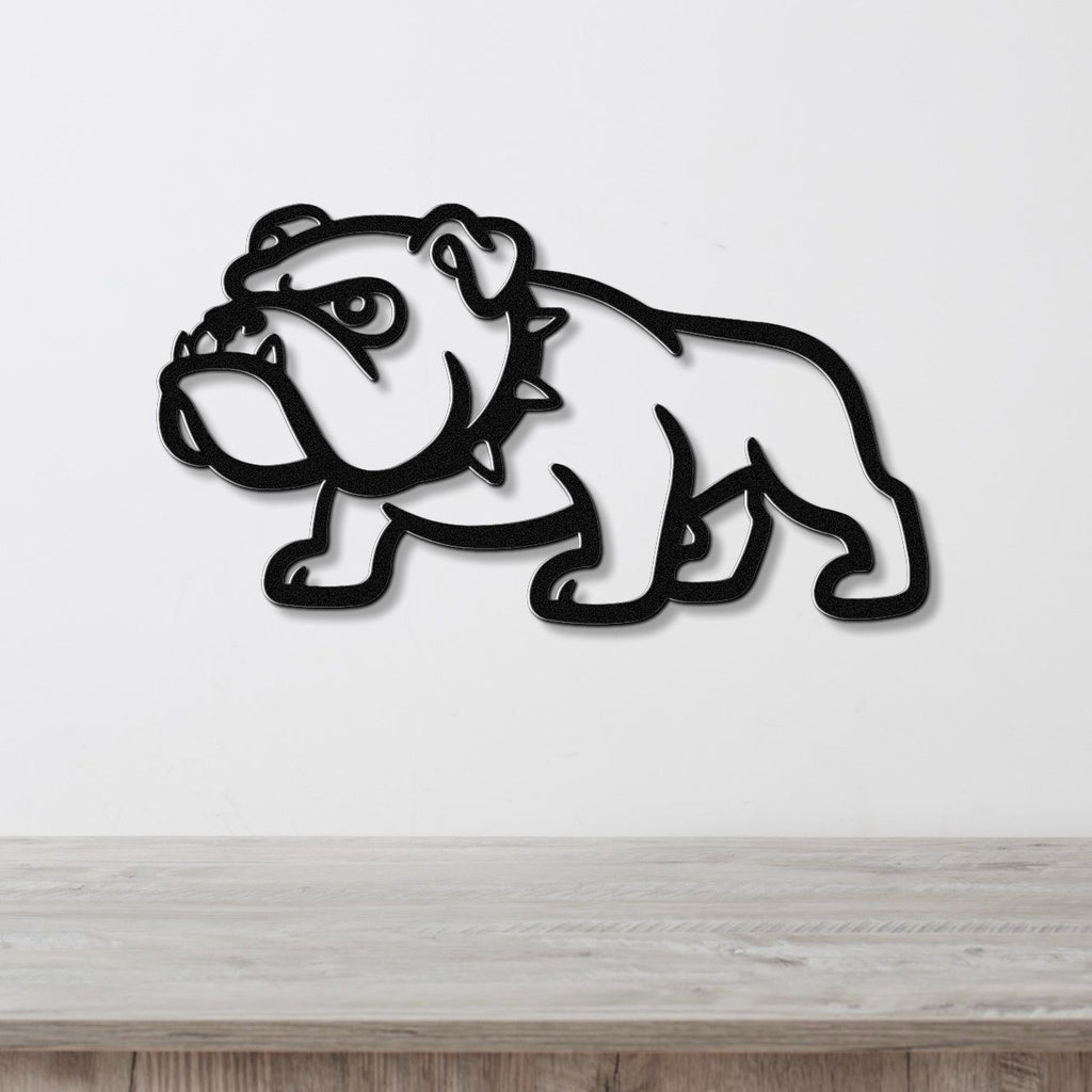 Tough Bulldog Metal Wall Art