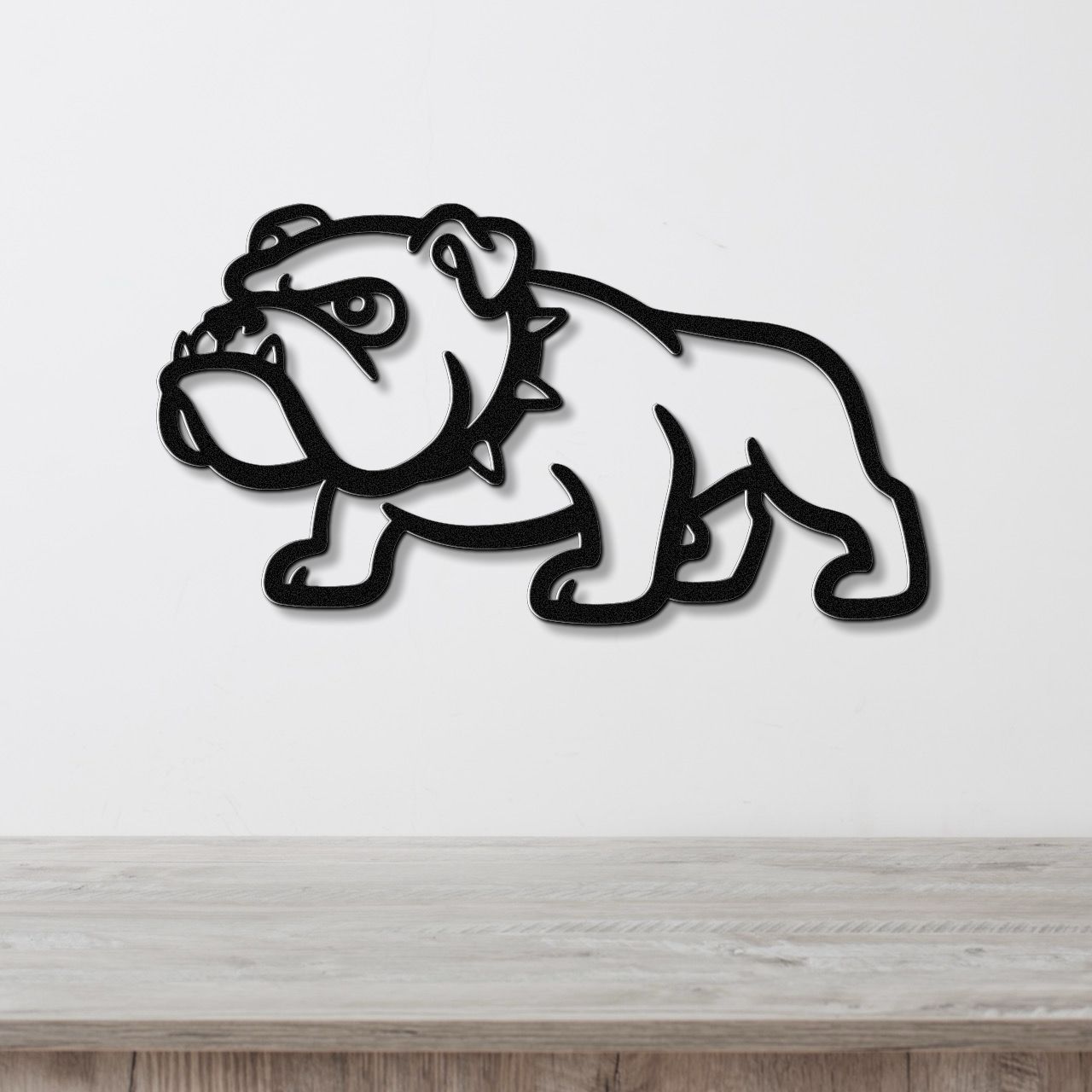 Tough Bulldog Metal Wall Art
