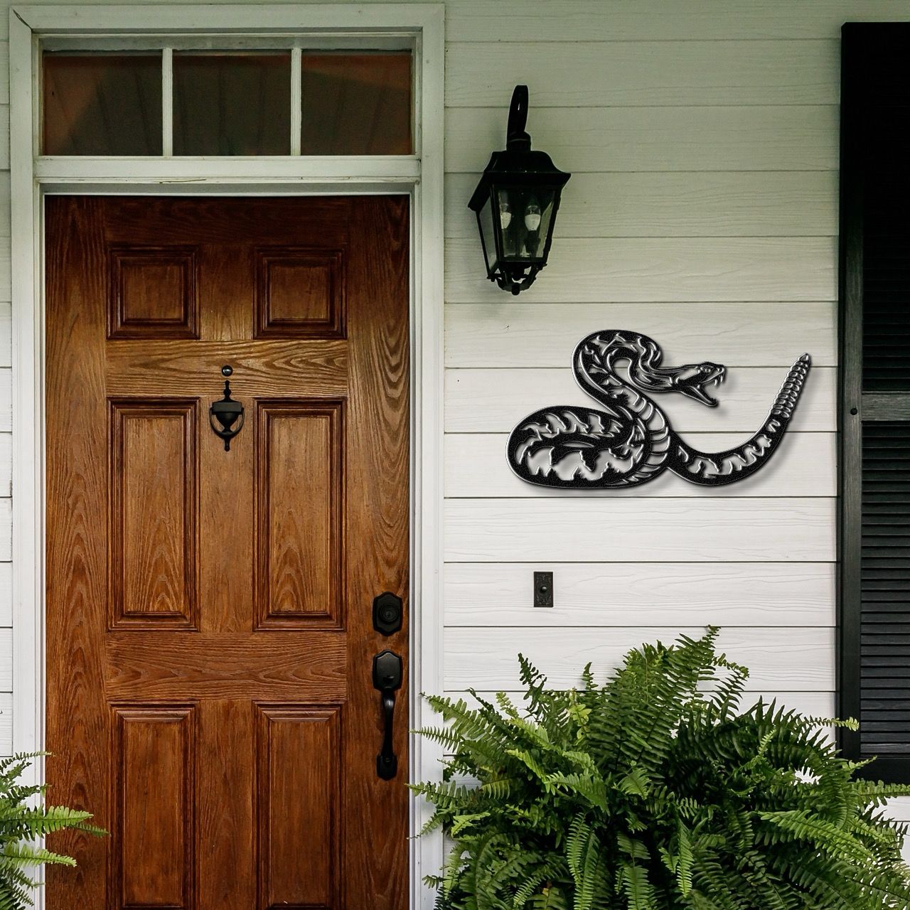 Striking Snake Metal Wall Art