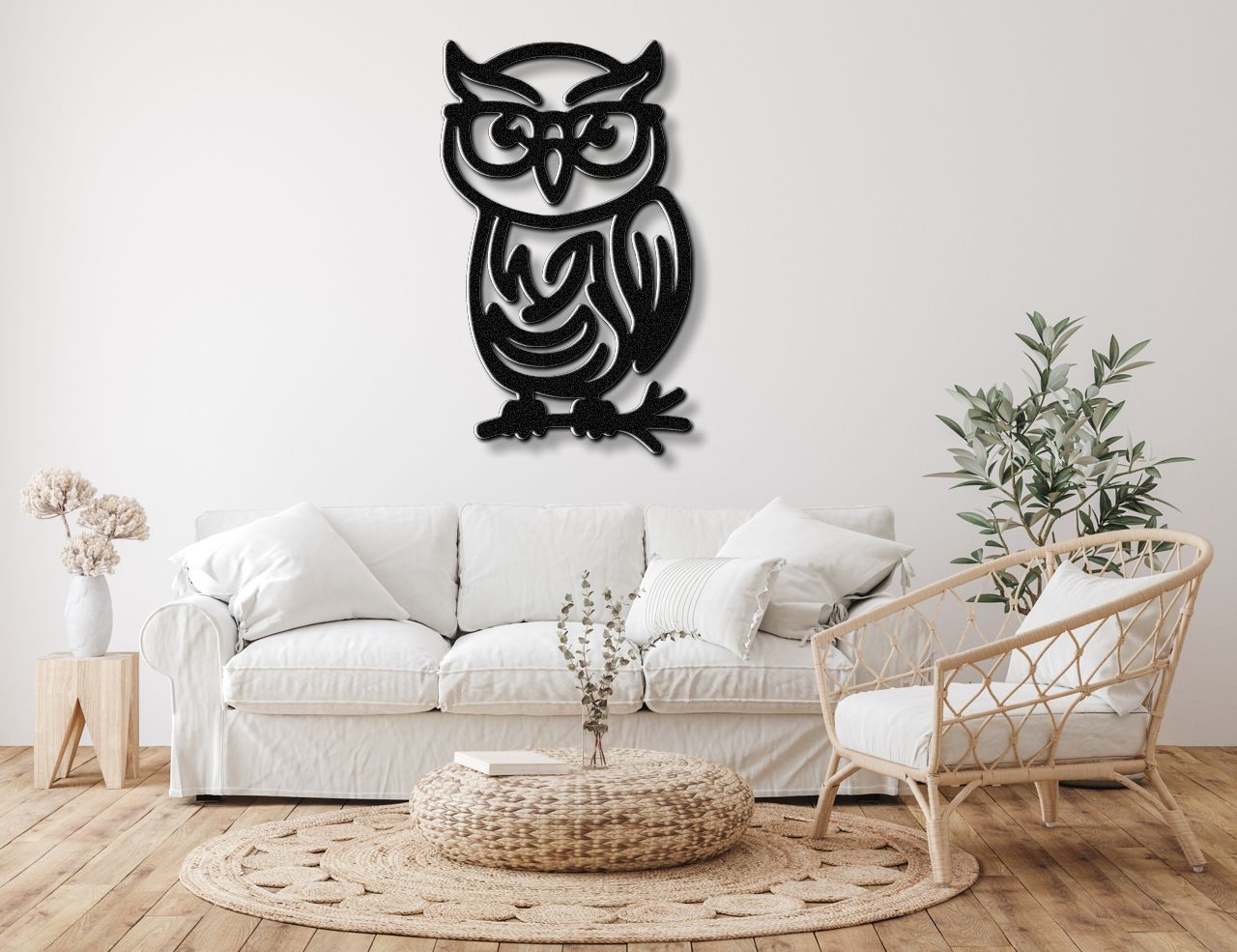 Nerdy Owl Metal Wall Art