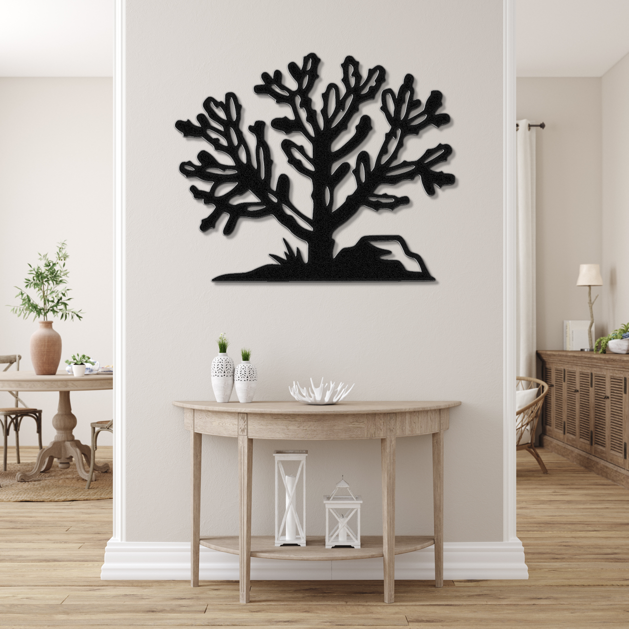 Cholla Cactus Metal Wall Art