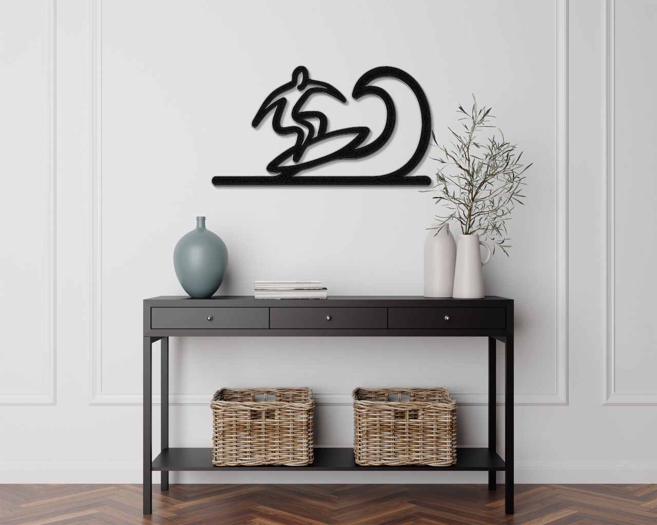 Surfer Metal Wall Art