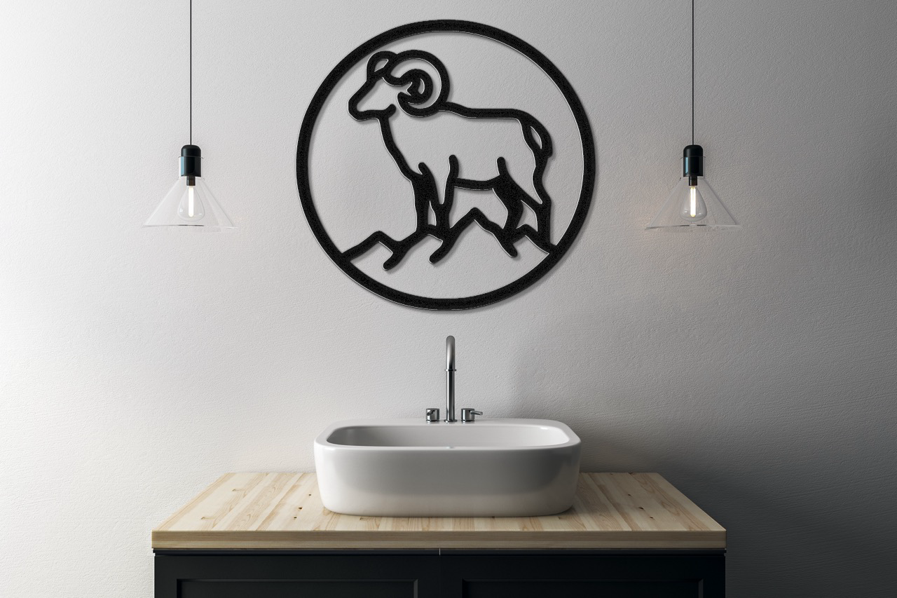 Bighorn Sheep Metal Wall Art