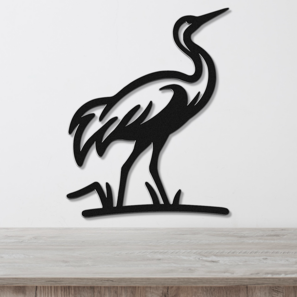 Crane Metal Wall Art