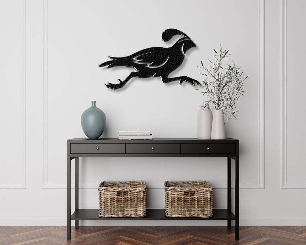 Running Quail Metal Wall Art