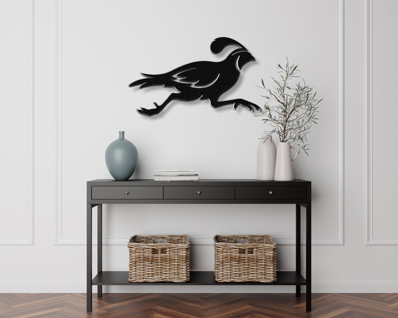 Running Quail Metal Wall Art