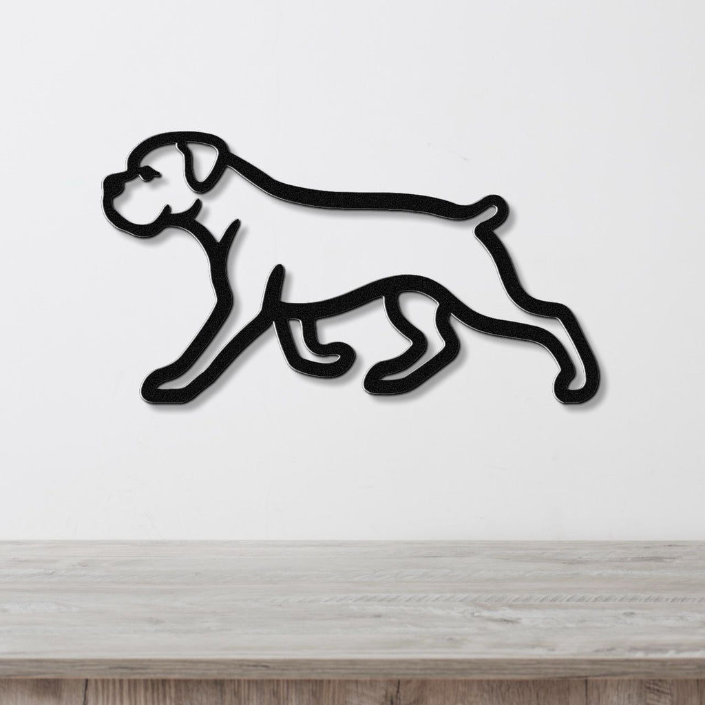 Boxer Dog Metal Wall Art