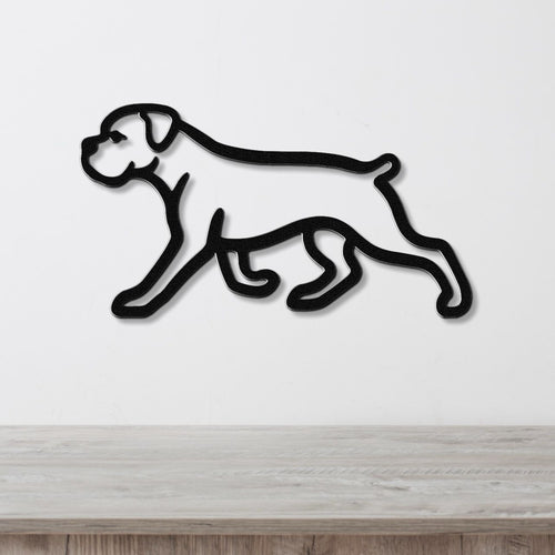 Boxer Dog Metal Wall Art