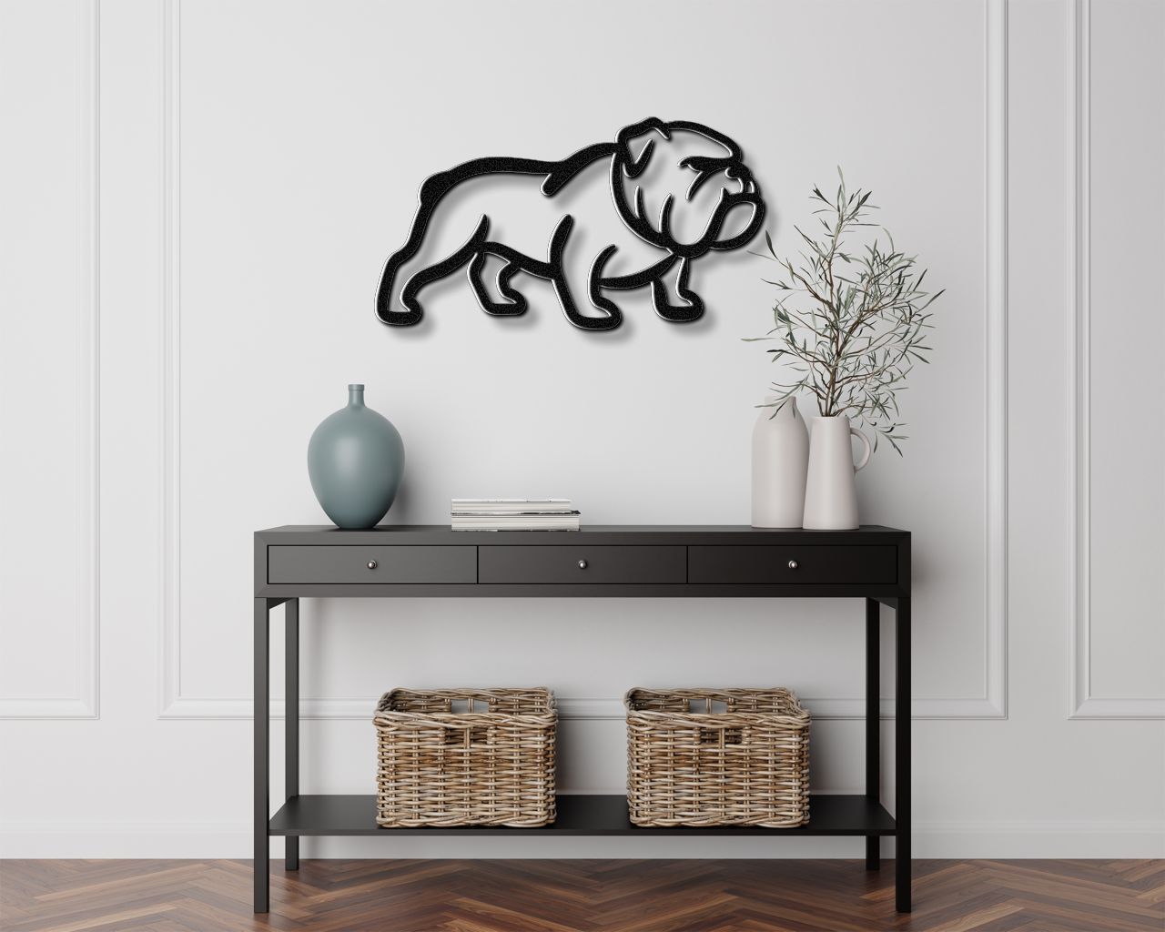 Bulldog Metal Wall Art