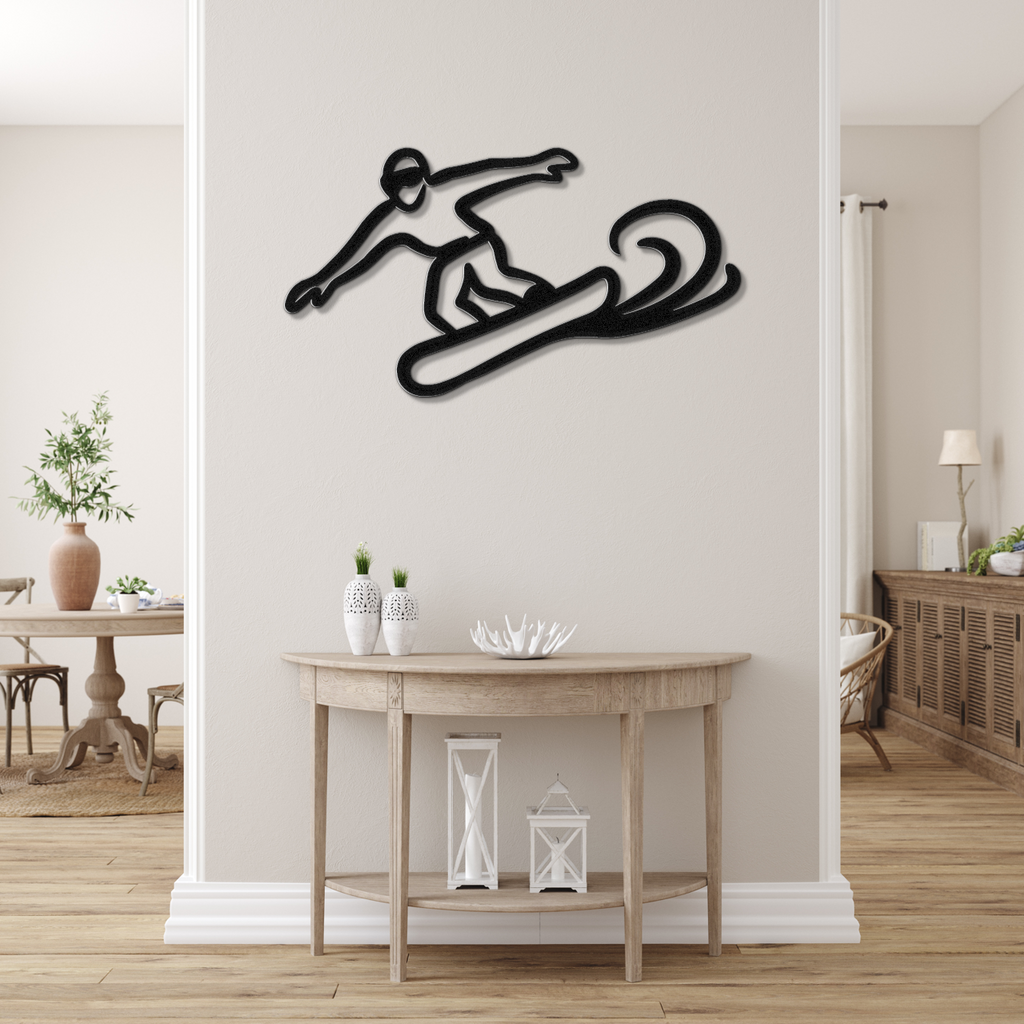 Snowboarding Metal Wall Art