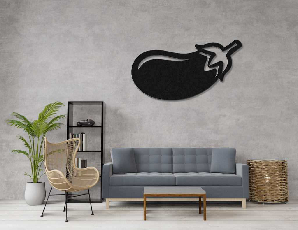 Eggplant Metal Wall Art