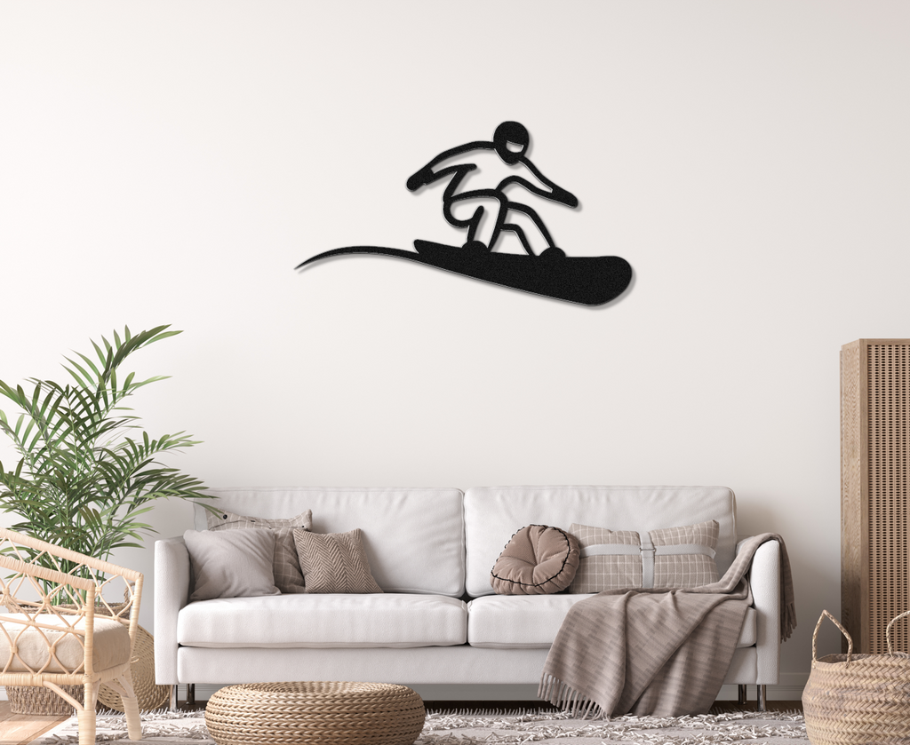 Snowboarding Metal Wall Art