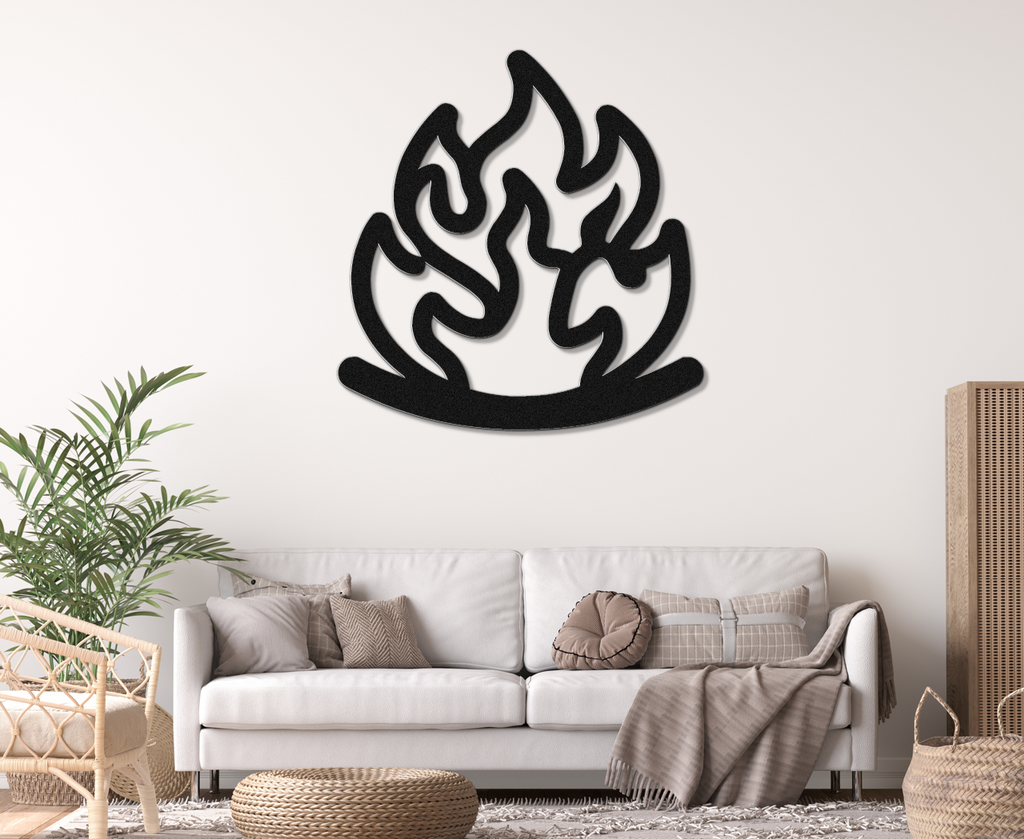 Abstract Fire Metal Wall Art