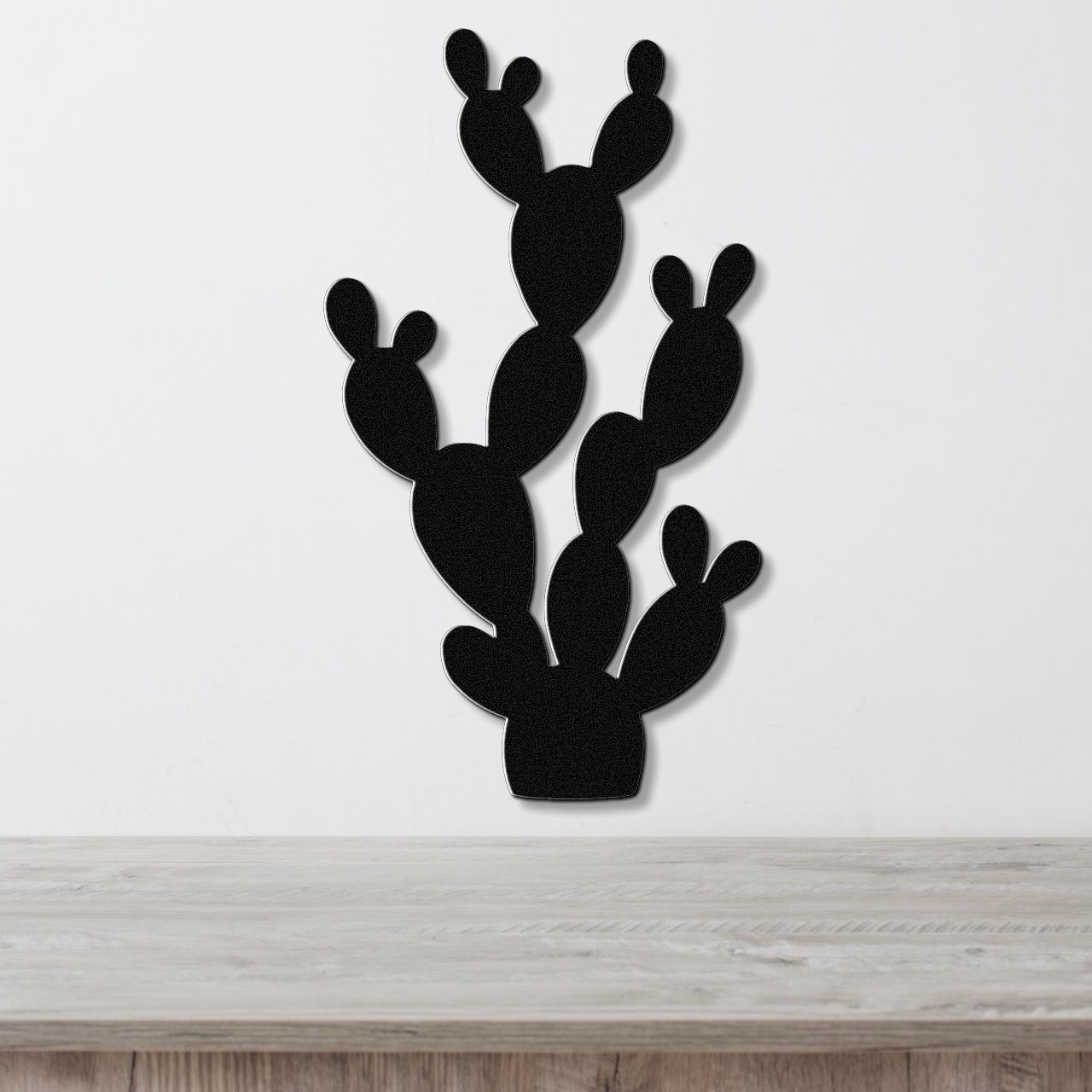 Prickly Pear Cactus Metal Wall Art