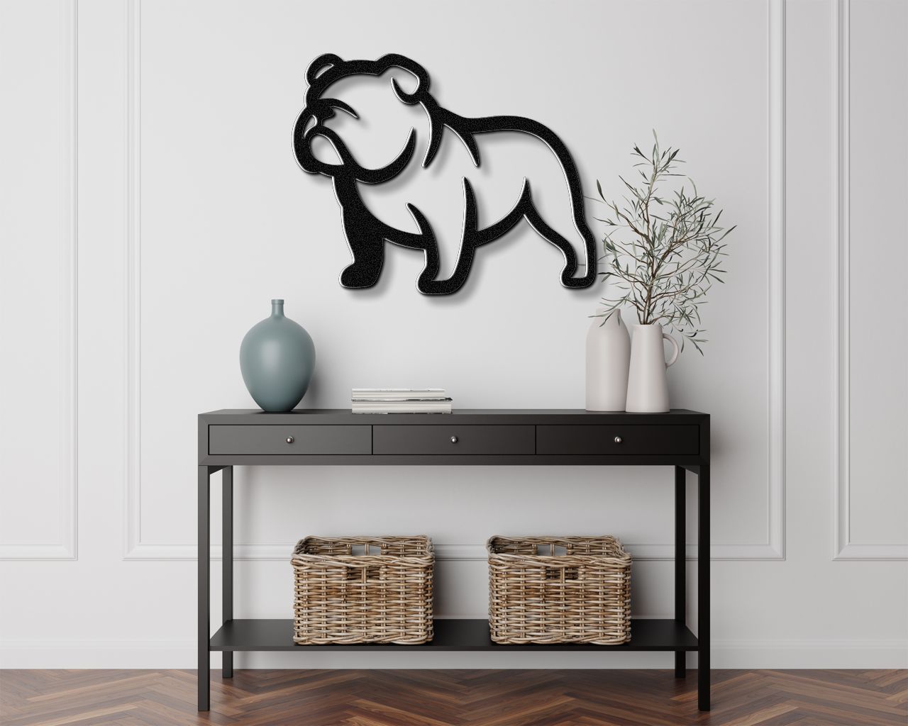 Bulldog Metal Wall Art