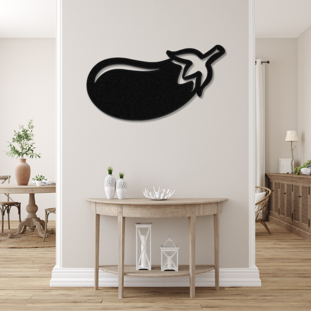 Eggplant Metal Wall Art